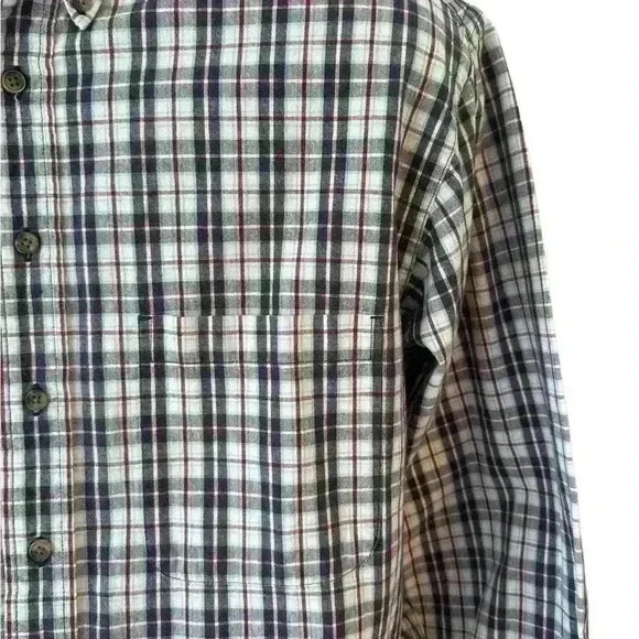 Men's Eddie‎ Bauer Long Sleeve 100% Cotton Size Large L Tall Ultra Long Flannel - Picture 4 of 10